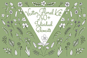 Vector Floral Kit - 250+ Elements, a Decorative Illustration by Doris Jetz (Thumbnail 2 of 4)