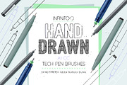 Infinito Technical Pen Brushes, a Brush Add-On by Side Project (Thumbnail 1 of 7)
