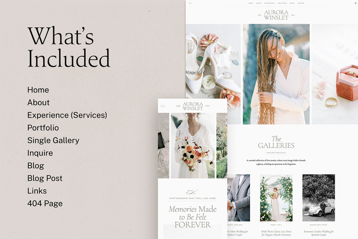 Showit Website Template Photographer, a Websites & App Template by The Soft Voice (Photo 4 of 9)