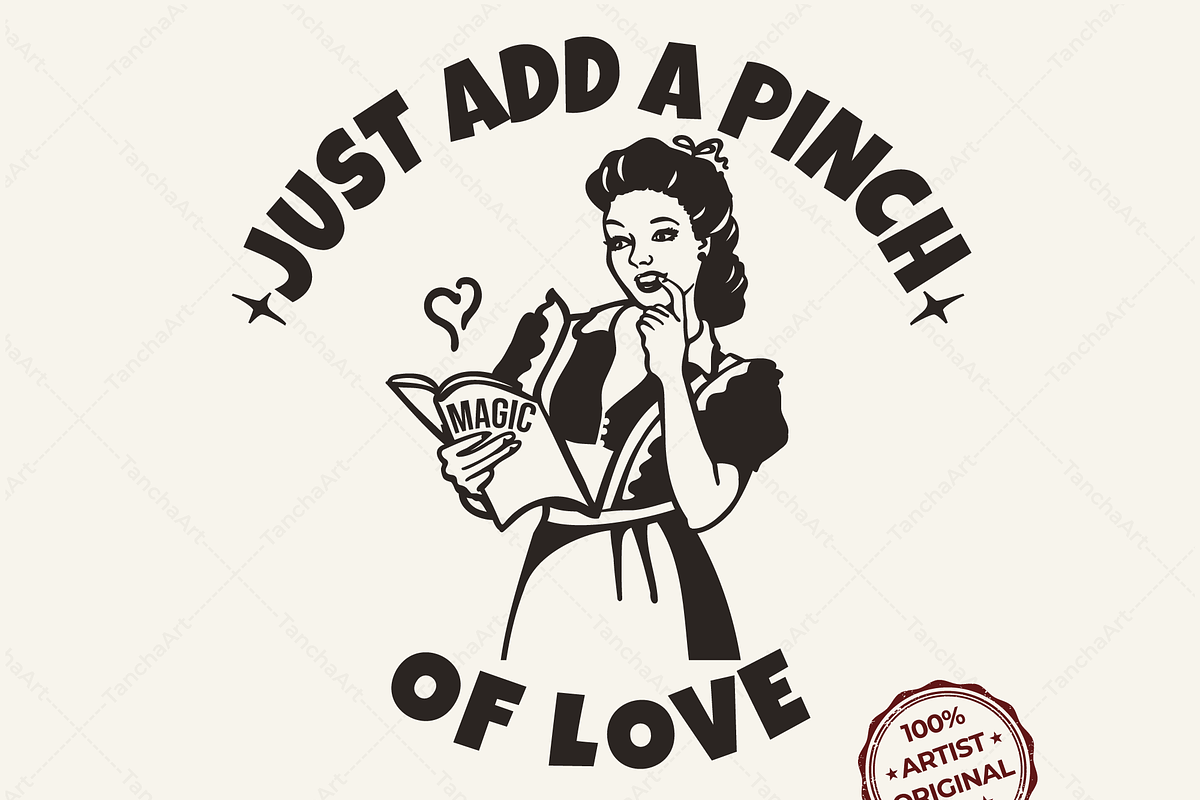 Retro Housewife Sign SVG Kitchen, a Graphic by TanchaArt (Photo 1 of 10)
