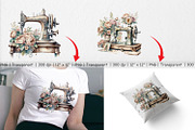 Sewing Machine Clipart, a Graphic by Artnoy (Thumbnail 3 of 5)
