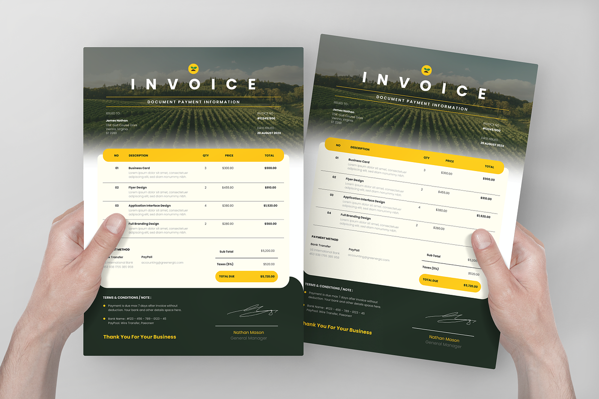 Agriculture Invoice, a Stationery Template by Annora Studio (Photo 5 of 5)