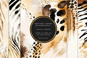 Abstract Safari Backgrounds, a Texture Graphic by PeDe Designs