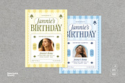 Cute Pastel Birthday Invitation, a Card Template by Neermana (Thumbnail 1 of 4)
