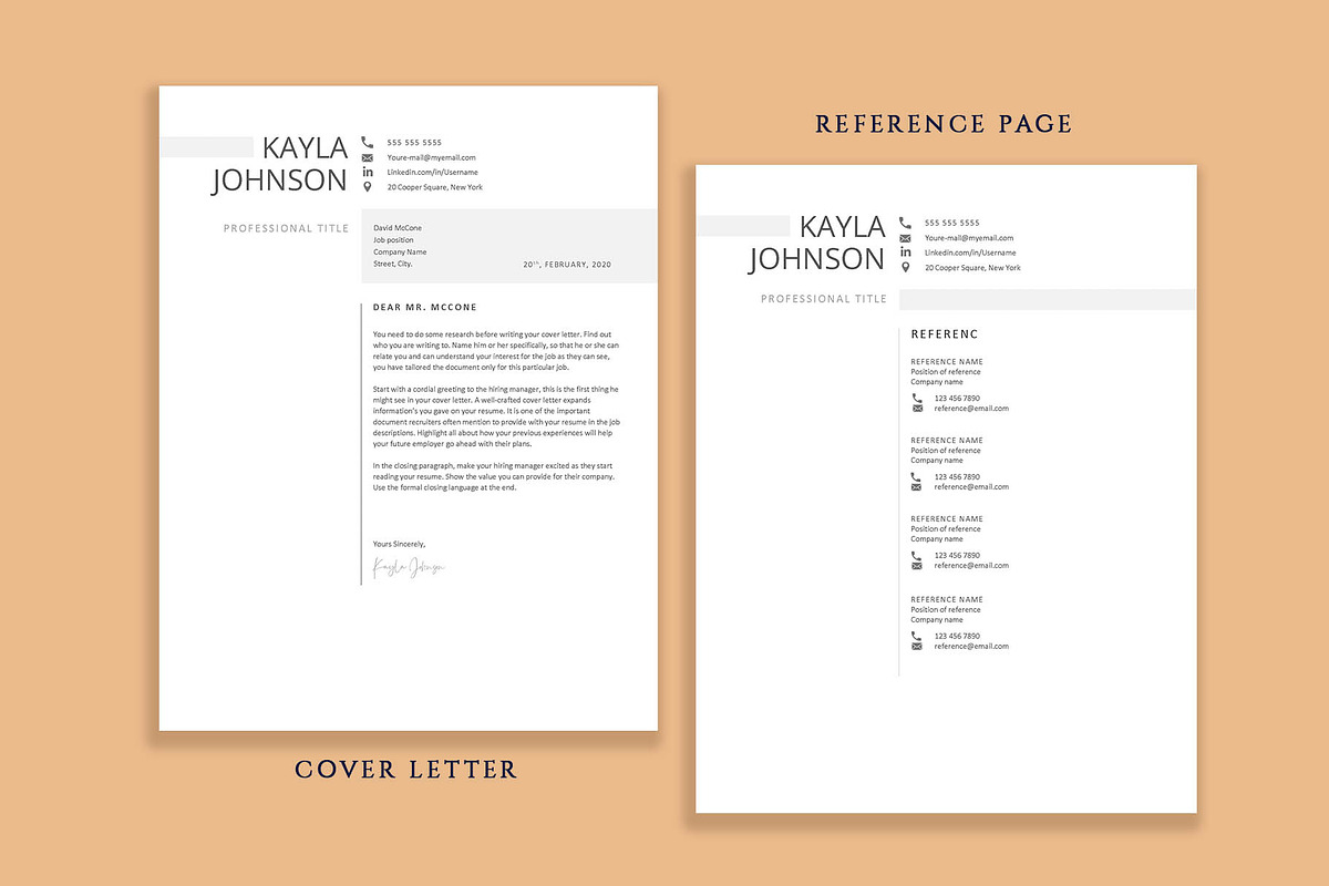 Professional Resume Template Word, a Resume Template by VictoriousVita (Photo 5 of 8)