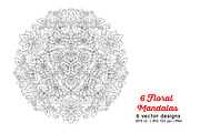 6 Floral Mandalas, a Decorative Illustration by Elen-Lane (Thumbnail 4 of 5)