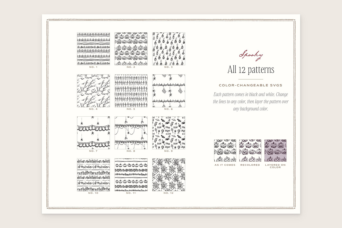 Spooky Halloween Seamless Patterns, a Pattern Graphic by The October Creative (Photo 2 of 12)