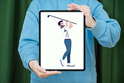 8 Golfer Golf Sport Player Character, a Sport Illustration by jongcreative (Thumbnail 3 of 6)