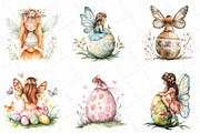Easter Day Adorable Fairy Girls Clip, an Illustration by DreamPrint404 (Thumbnail 3 of 6)