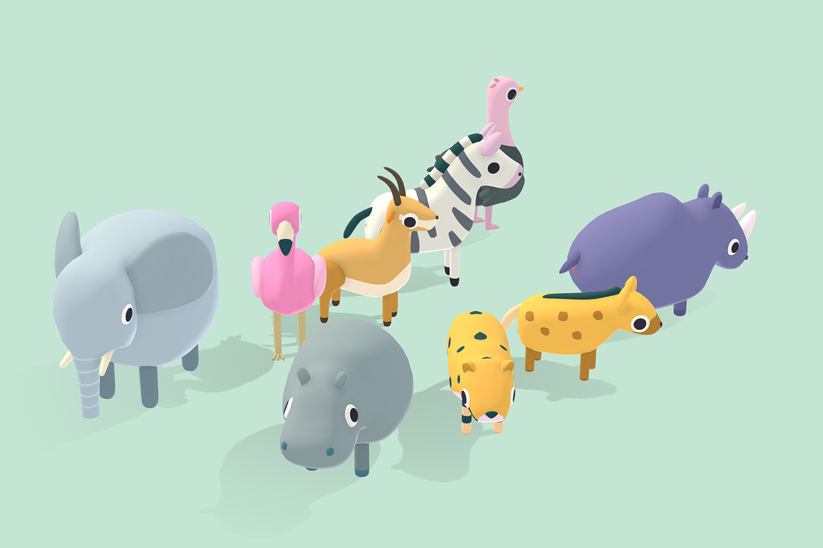 Safari Animals - Quirky Series, an Animal 3D Model by Polydactyl (Photo 5 of 6)