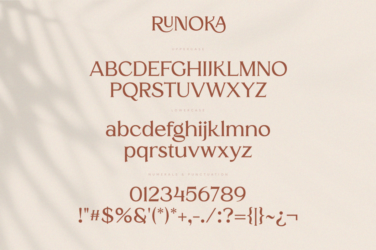 Runoka | Vintage Serif Font, a Serif Font by Pentagonistudio (Photo 10 of 10)