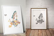 European Map Typography, an Illustration by DigitalDesignsLaura (Thumbnail 2 of 2)