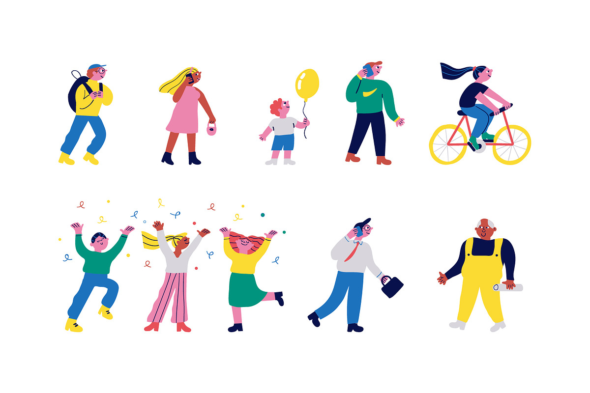 Cartoon people vector bundle, a Person Illustration by Vector_Art (Photo 5 of 15)