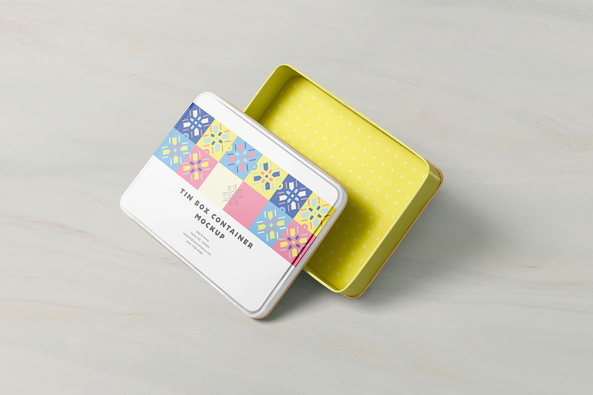Tin Box Mockup, a Product Mockup by PixelVoyager (Photo 7 of 9)