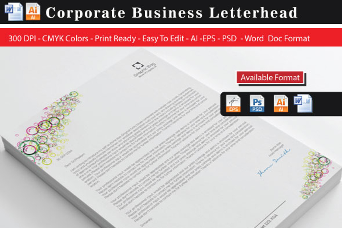 Letterhead With Ms-Word, a Stationery Template by shujaktk