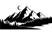 Mountain Skyline Silhouette, an Object Graphic by Designer_Momina (Thumbnail 13 of 20)