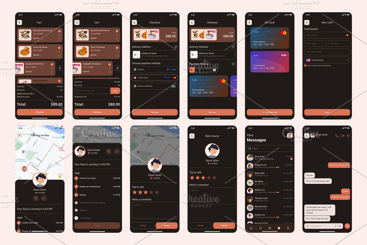 Food Delivery Mobile UI Kit, a Templates & Theme by Ace UI/UX (Photo 7 of 8)
