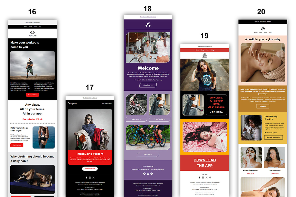 Mailchimp Email Template Bundle, an Email Template by QuickArtisan (Photo 6 of 10)