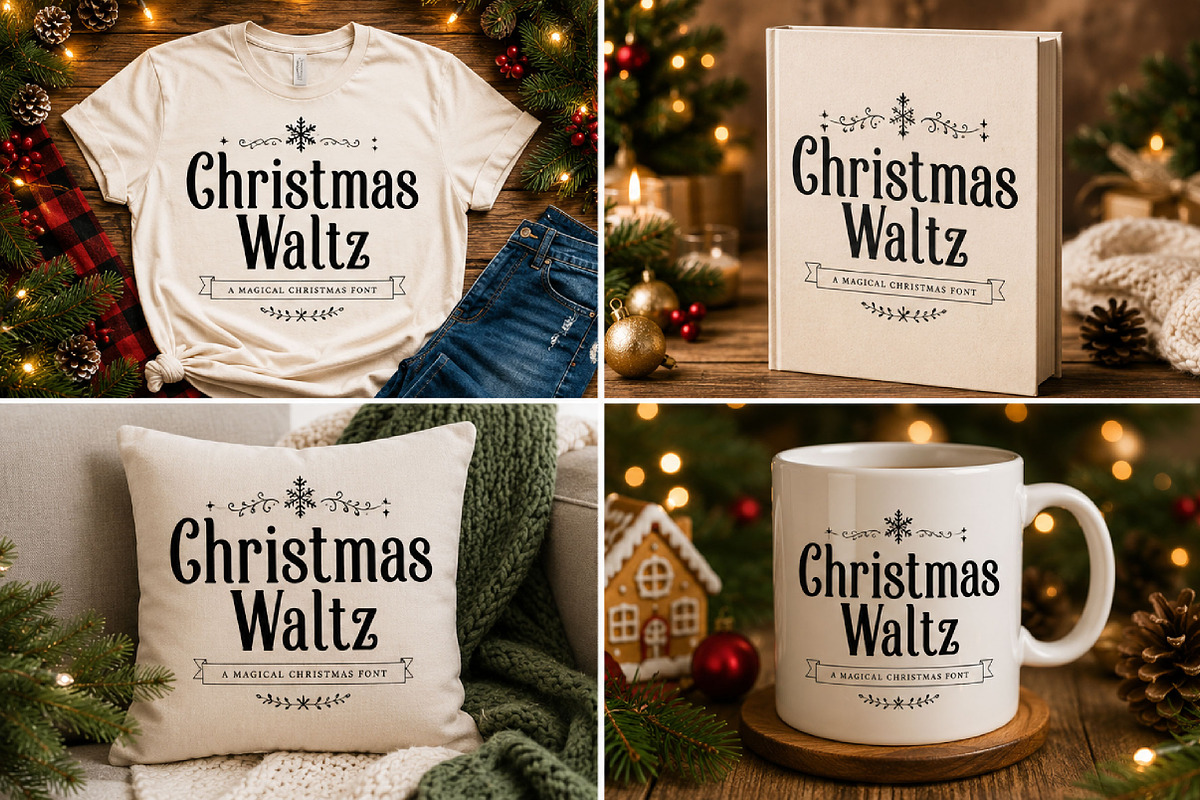Christmas Waltz, a Script Font by Wow Magic (Photo 4 of 4)