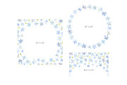 Light Blue Watercolor Flowers, a Decorative Illustration by GraphicsDish (Thumbnail 3 of 4)