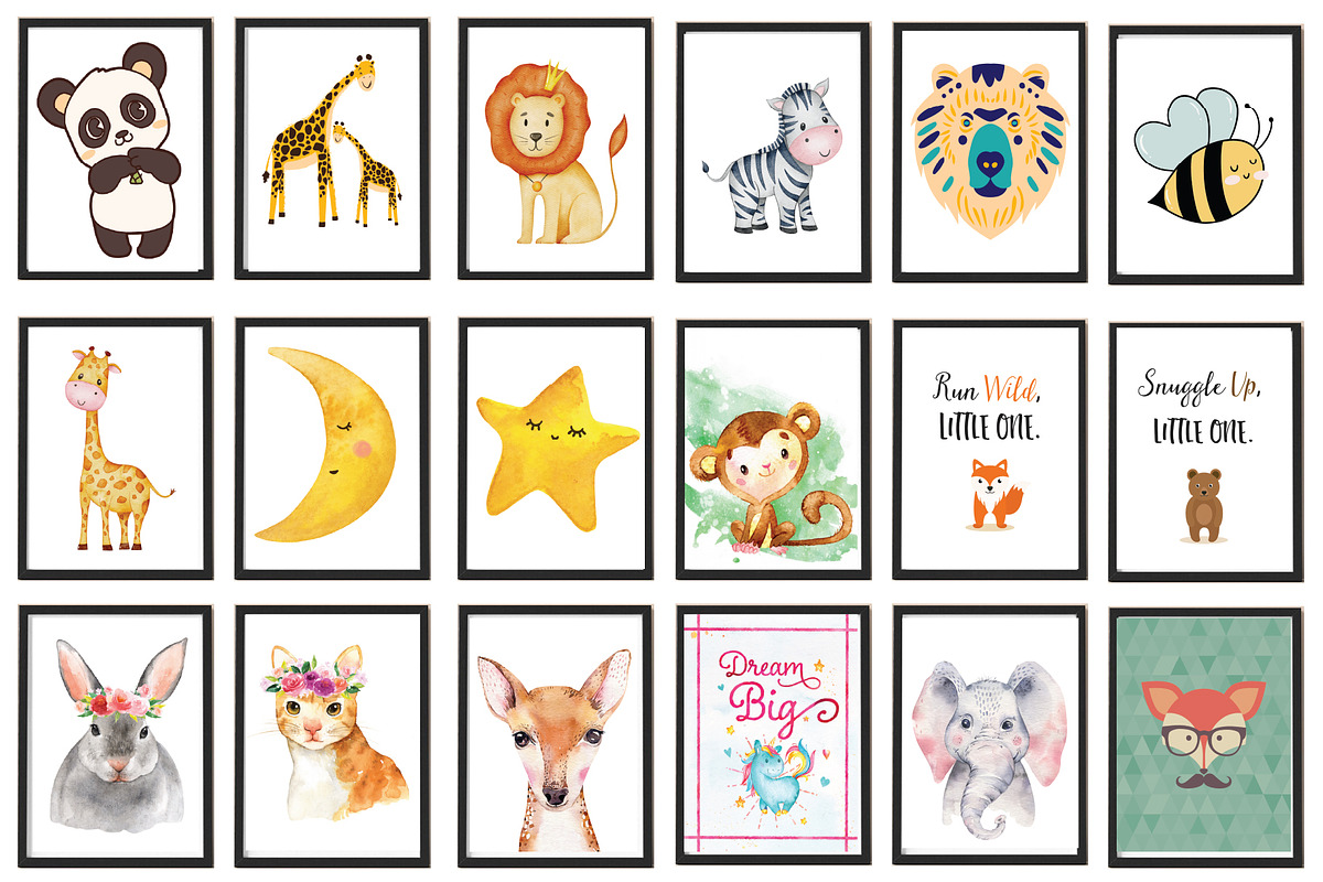 Nursery Wall At, Kids Room Wall Art, a Wallpaper Photo by Chipshpow Graphics (Photo 6 of 9)
