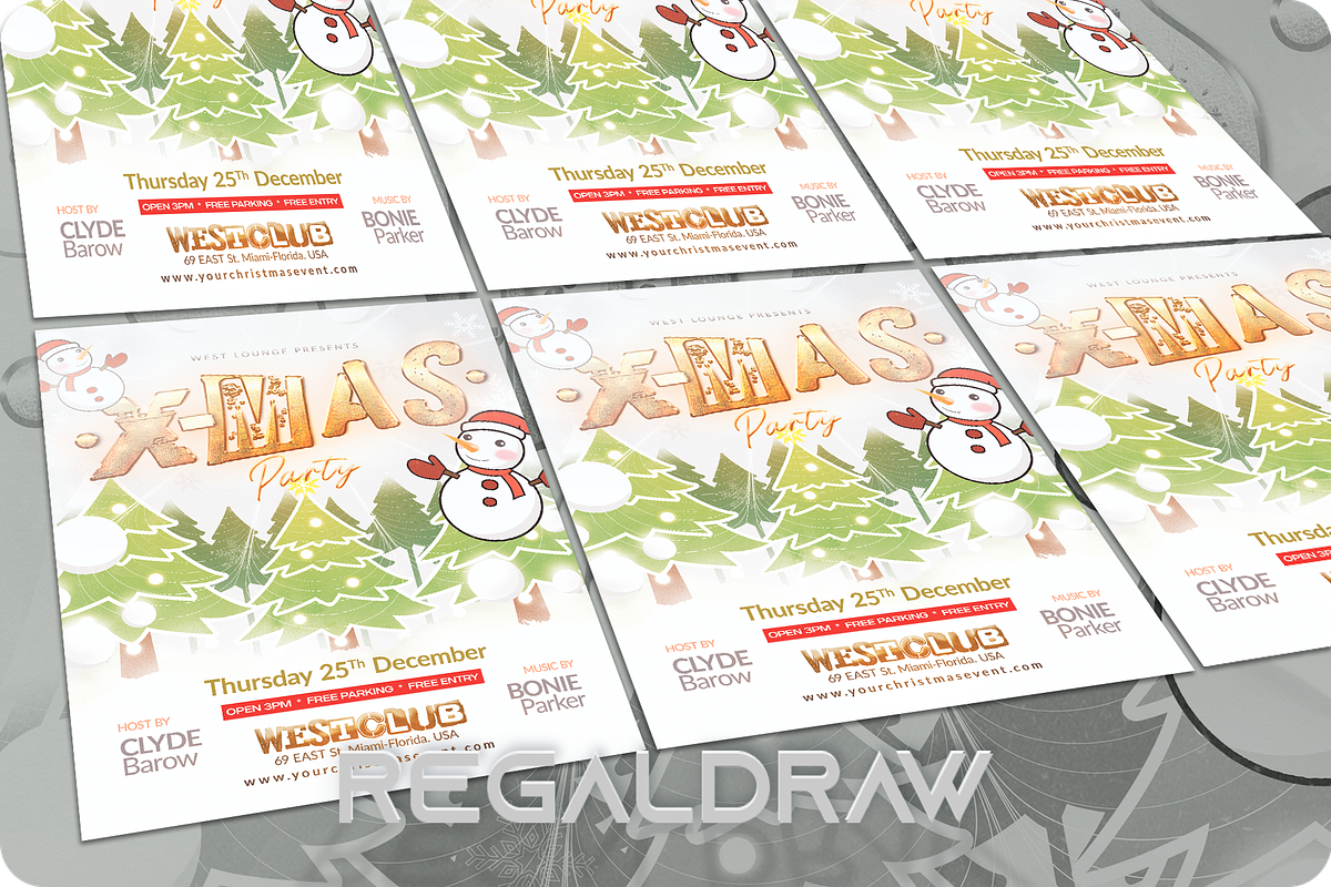 Marry Christmas Event Flyer, a Flyer Template by regalDRAW (Photo 3 of 4)