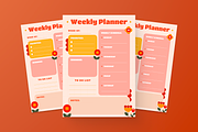 Floral Weekly Planner, a Flyer Template by MMPixelCraft (Thumbnail 4 of 6)