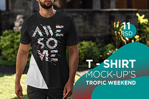 T-Shirt Mock-Up Tropic Weekend