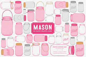Hot Pink Jar Vectors & Clipart, an Illustration by Amanda Ilkov