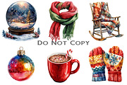 Cozy Christmas Sublimation Clipart, an Illustration by Craft Nest (Thumbnail 9 of 9)