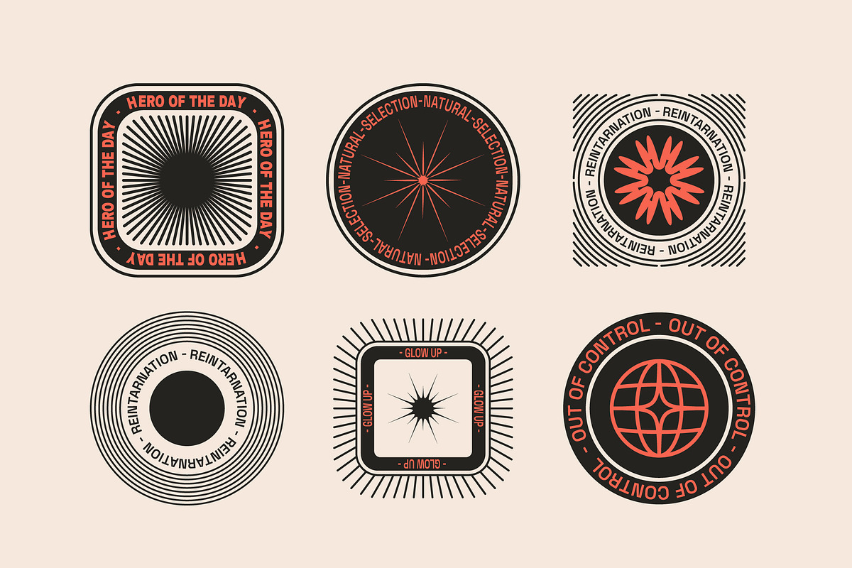 Editable Logo Badge Builder Set, a Poster Template by softulka (Photo 6 of 9)