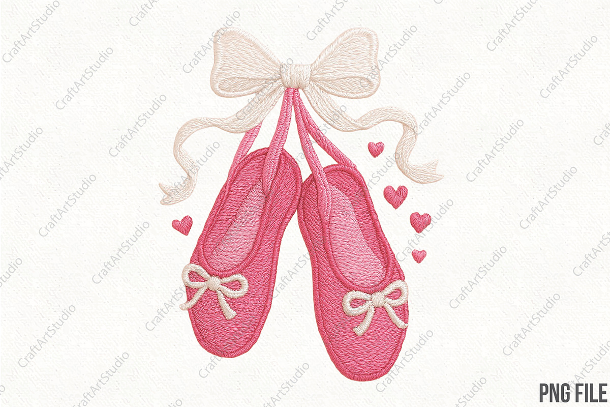Valentine's Ballet Slippers PNG, an Illustration by CraftArtStudio (Photo 1 of 4)