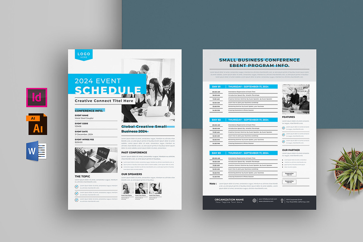 Event Schedule | MS Word & Indesign, a Flyer Template by obayes (Photo 1 of 4)