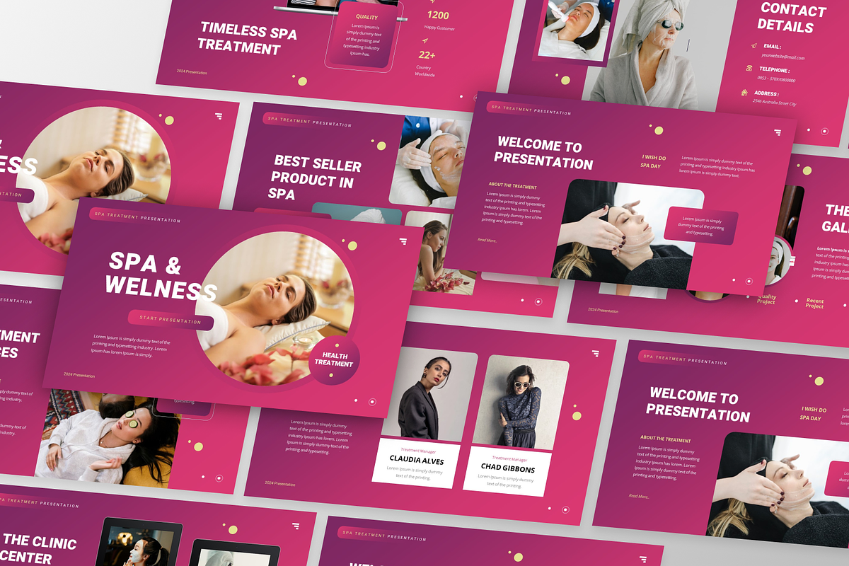 Spa Treatment PowerPoint Template, a Presentation Template by GraphauseProject (Photo 6 of 6)