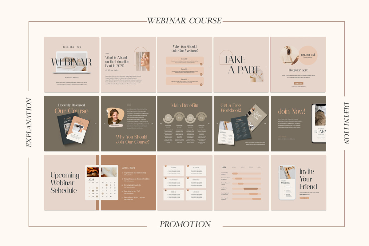 eCourse Carousel Instagram CANVA PS, a Social Media Template by Eviory (Photo 4 of 22)