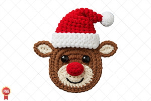 Crochet Rudolph Reindeer PNG, an Illustration by SinaCreation