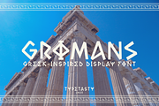GROMANS – Modern Greek Display Font, a Font by TypeTasty Font (Thumbnail 1 of 9)