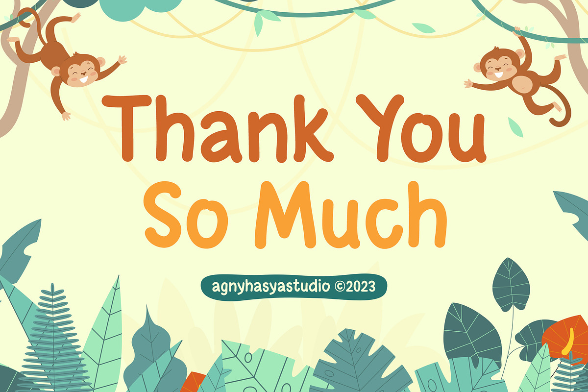 Monkey Kids - A Playful Font, a Sans Serif Font by agnyhasyastudio (Photo 11 of 11)