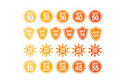 Sun protection (UV, SPF) icons set, an Outline Icon by Good Studio (Thumbnail 2 of 3)