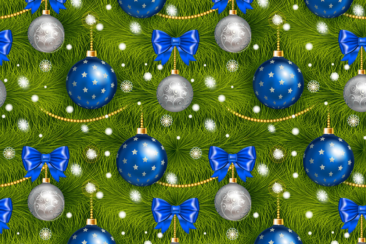 Christmas decorations seamless, a Pattern Graphic by Nikelser (Photo 2 of 2)