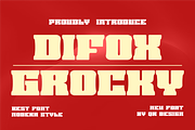 Difox Grocky, a Serif Font by QR Design Studio (Thumbnail 1 of 7)