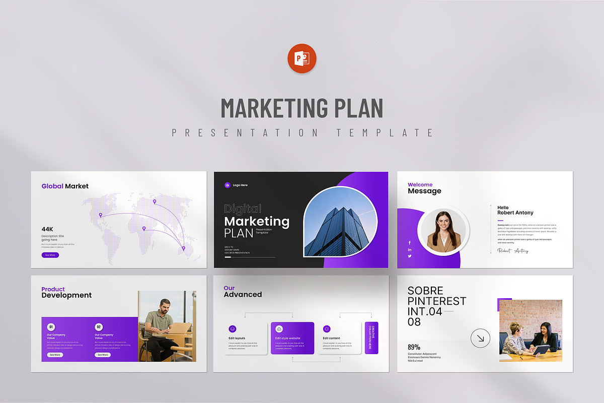 Marketing Plan Presentation, a Presentation Template by KreateTribe (Photo 1 of 5)