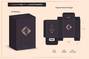 box design with 3d mockup