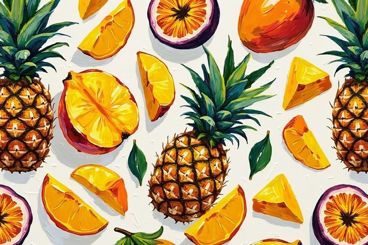 Tropical, Summer Fruit Oil Painting, a Food Illustration by PLUM&FIGS (Photo 12 of 22)