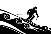 collection of Winter Ski Silhouette, an Illustration by Amazin_art (Thumbnail 18 of 33)
