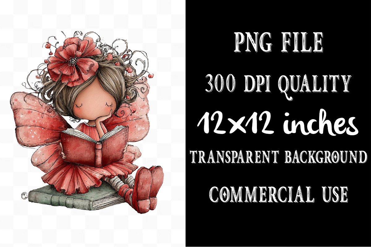 Whimsical Fairy Girl Clipart, a Seasonal Illustration by Designking (Photo 4 of 5)