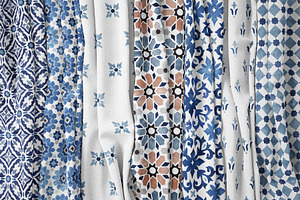 Morocco & Azulejos Seamless Patterns