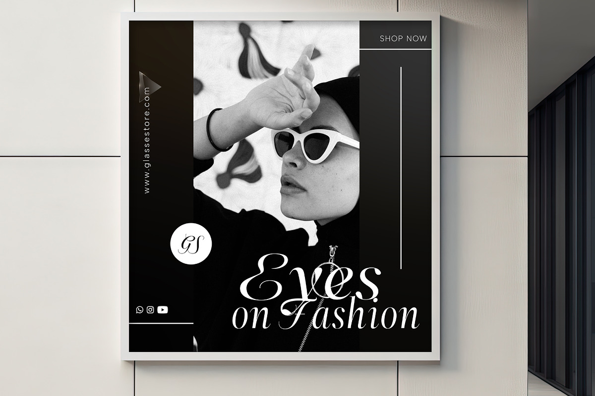 Eye Wear // Fashion Social Media Kit, a Social Media Template by SecondBrain Store (Photo 6 of 9)