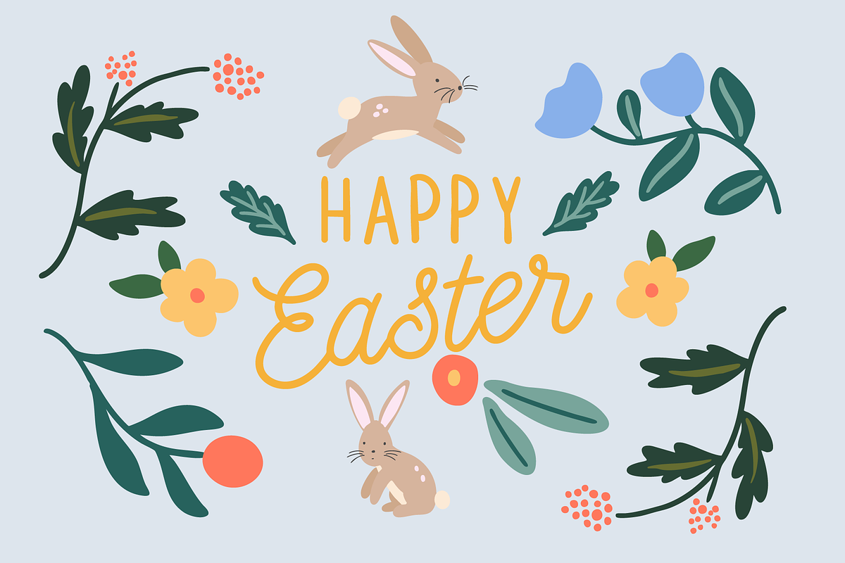 Easter Graphics – Bunnies, Lettering, a Seasonal Illustration by Tove Malm Studio (Photo 1 of 9)