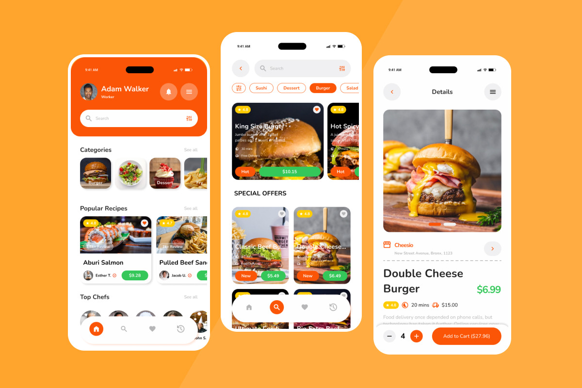 FoodieGo - Food Delivery App Design, an App Template by productype1 (Photo 4 of 5)